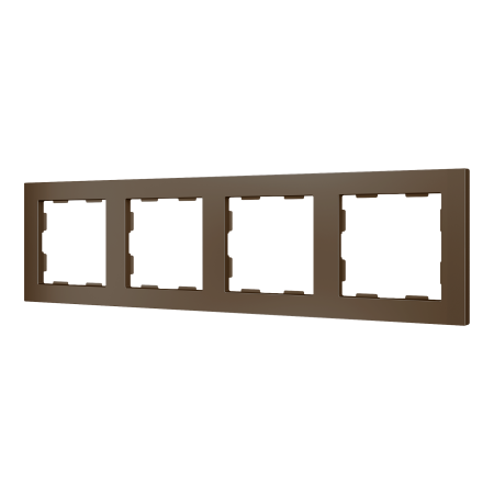 Zennio 980000403 ZS55, Рамка на 4 секции, Мокко