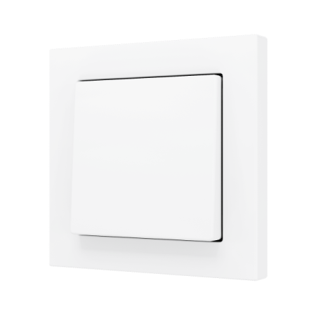 Zennio ZS551PB2MW ZS55, Простая мягкая кнопка для 2 бинарных входов 55x55 мм – Матовый белый