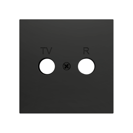 Zennio ZS70CTVRA ZS70, Декоративная накладка для вставки TV/R 70x70 мм, цвет антрацит
