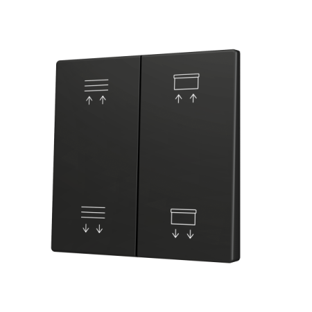 Zennio ZS70CSOFT24AC ZS70, Накладка для двух кнопок KNX Soft 70x70 мм, Наклон вверх и вниз, Антрацит, На заказ