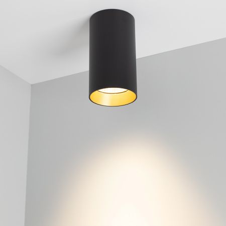 Оборудование Arlight 022953 Светильник накладной SP-POLO-R85-1-15W Warm White 40deg (Black, Gold Ring) (Arlight, IP20 Металл, 3 года) по выгодной цене. Купить в Москве со скидкой.