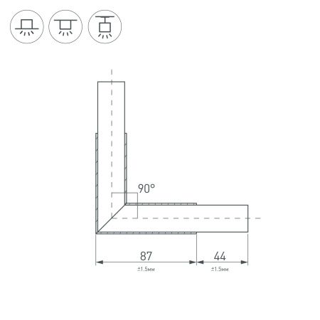 Оборудование Arlight 026133 Угол PLS-LOCK-H25-L90 (с экраном MAT-L) (Arlight, Металл) по выгодной цене. Купить в Москве со скидкой.