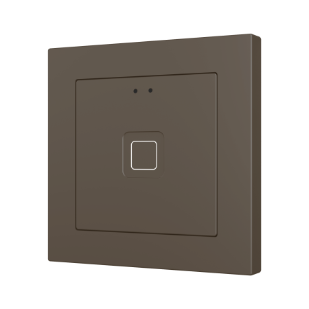 Zennio ZVITR55X1M Tecla RGB 55 X1. Емкостная кнопка из PC-ABS 55x55, 1 кнопка, мокко (рамка ZS55 не входит в комплект)