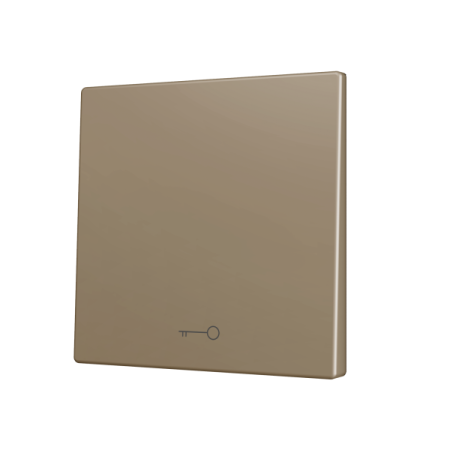 Zennio ZS70CSOFT11KC ZS70, Крышка для кнопки Simple KNX Soft 70x70 мм, Наклон вниз, Значок клавиши, Шампанское