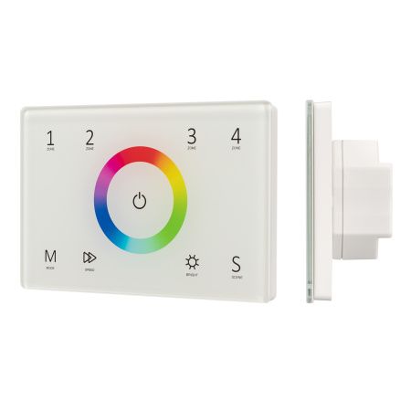 Arlight 028402 Панель Sens SMART-P83-RGB White (230V, 4 зоны, 2.4G) (Arlight, IP20 Пластик, 5 лет)