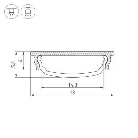 Оборудование Arlight 023087 Профиль ARH-BENT-W18-2000 ANOD (Arlight, Алюминий) по выгодной цене. Купить в Москве со скидкой.