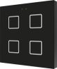 Zennio Выключатель сенсорный KNX Flat F4, 4-кнопочный, цвет: Чёрный ZVI-F4-A