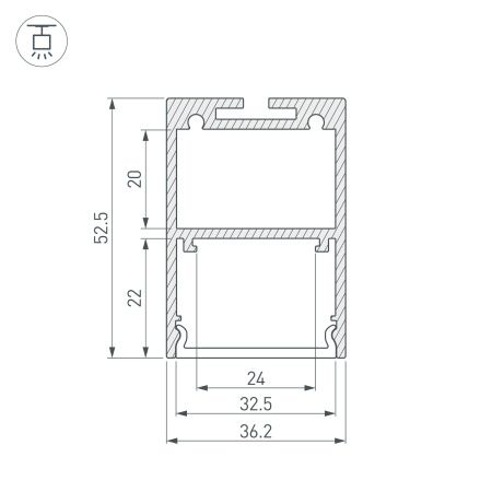 Оборудование Arlight 036137 Профиль ARH-LINE-3750A-3000 ANOD (Arlight, Алюминий) по выгодной цене. Купить в Москве со скидкой.