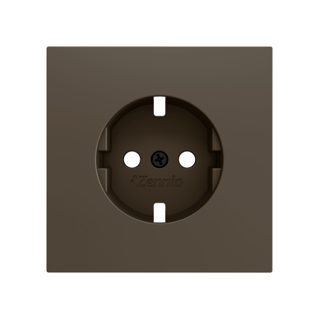 Zennio ZS70CSCSM ZS70, Крышка для розетки Schuko без винтов 70x70 мм, Мокко