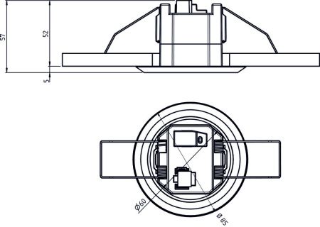 Оборудование Theben 2089560 Пассивный ИК датчик присутствия потолочного врезного монтажа theRonda S360 KNX FLAT DE WH по выгодной цене. Купить в Москве со скидкой.