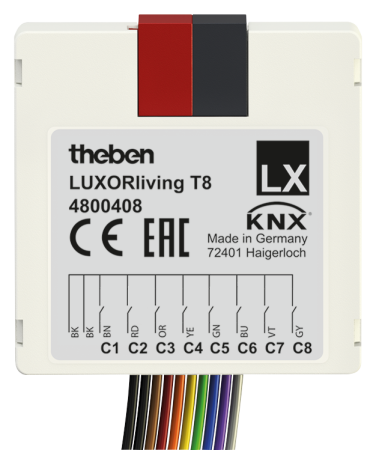 Theben 4800408 4-канальный бинарный интерфейс кнопок/датчиков LUXORliving T8