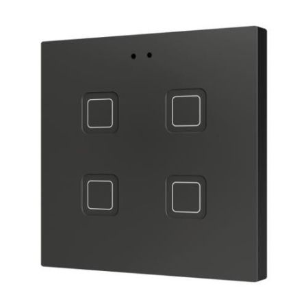 Zennio ZVIT4A Tecla 4. PC-ABS Емкостная кнопка — 4 кнопки — Антрацит