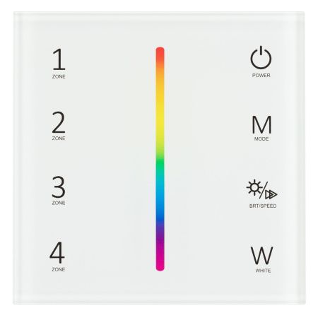 Оборудование Arlight 028140 Панель Sens SMART-P45-RGBW White (230V, 4 зоны, 2.4G) (Arlight, IP20 Пластик, 5 лет) по выгодной цене. Купить в Москве со скидкой.