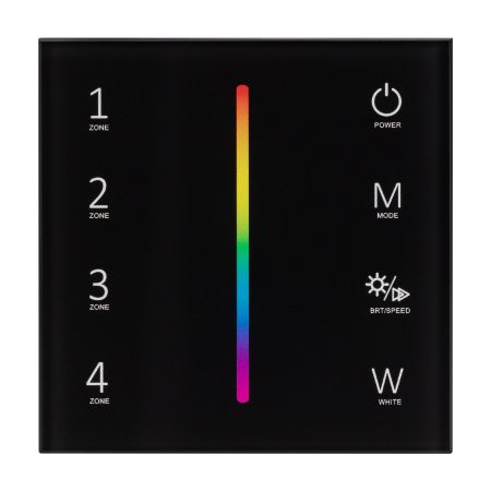 Оборудование Arlight 027104 Панель Sens SMART-P30-RGBW Black (230V, 4 зоны, 2.4G) (Arlight, IP20 Пластик, 5 лет) по выгодной цене. Купить в Москве со скидкой.