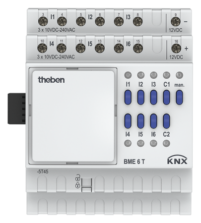 Theben 4930235 Бинарный вход, 6 каналов. Линейка MIX2 BME 6 T KNX