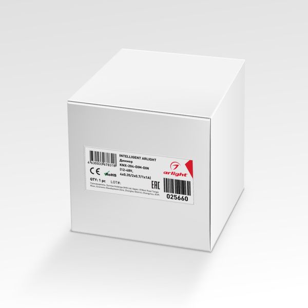 Оборудование Arlight 025660 INTELLIGENT ARLIGHT Диммер KNX-204-DIM-DIN (12-48V, 8x0.35/4x0.7/2x1A) (IARL, Пластик) по выгодной цене. Купить в Москве со скидкой.