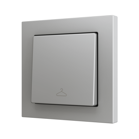 Zennio ZS551PB1SC ZS55, Простая мягкая кнопка для 1 бинарного входа 55x55 мм – Серебристый, На заказ