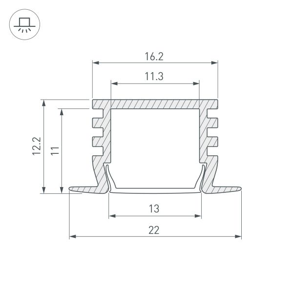 Оборудование Arlight 017652 Профиль PDS-F-2000 ANOD Champan (Arlight, Алюминий) по выгодной цене. Купить в Москве со скидкой.