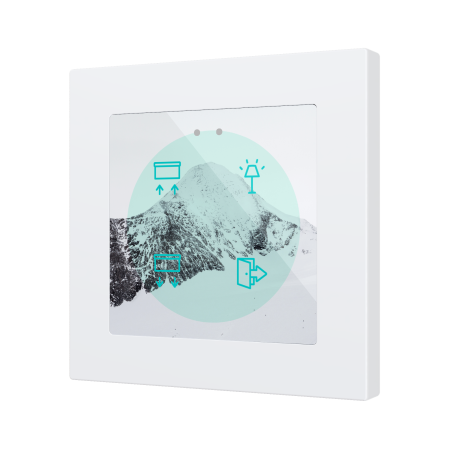 Zennio ZVIFR55X4C360 Плоская RGB 55 X4. Стеклянная емкостная кнопка 55x55, 4 кнопки, настройка на 360°