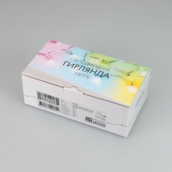 Оборудование Arlight 031523 Светодиодная гирлянда ARD-STRING-CLASSIC-9000-WHITE-60LED-LIVE RGB-SPI (12V, 40W) (Ardecoled, IP65) по выгодной цене. Купить в Москве со скидкой.