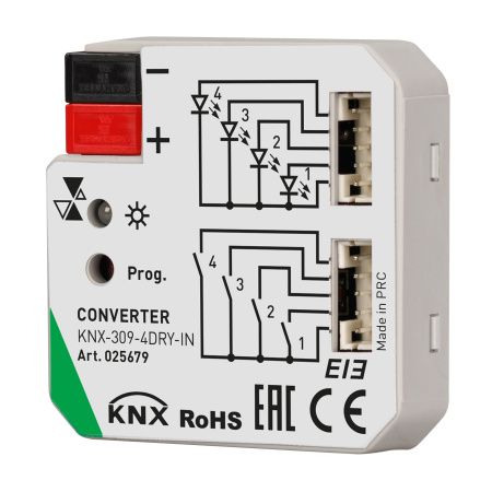 Arlight 025679 INTELLIGENT ARLIGHT Конвертер KNX-309-4DRY-IN (BUS) (IARL, Пластик)