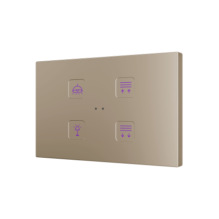 Zennio ZVITRXL4 Tecla RGB XL 4. PC-ABS Емкостная кнопка, 4 кнопки