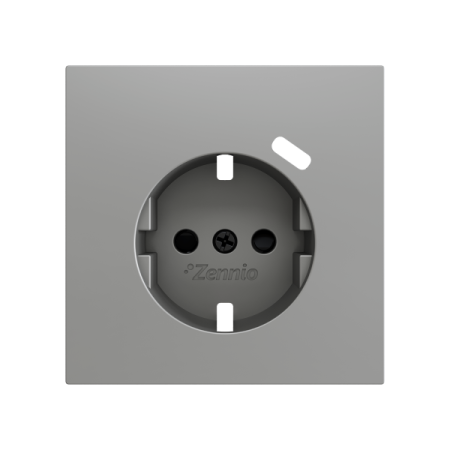 Zennio ZS70CSC1USS ZS70, Крышка для розетки Schuko с разъемом USB C 70x70 мм – Серебристый