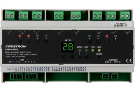 Crestron DIN-8SW8 Модуль реле