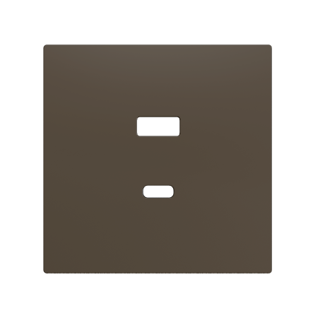 Zennio ZS70C2UCAM ZS70, Защитная накладка для двойного зарядного устройства USB C+A 70x70 мм, Мокко