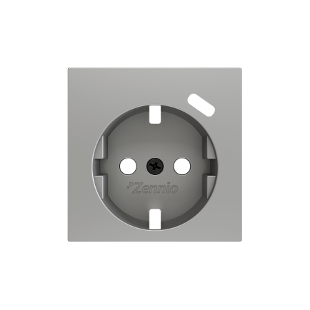 Zennio ZS55CSC1USS ZS55, Крышка для розетки Schuko с разъемом USB C 55x55 мм, Серебристый