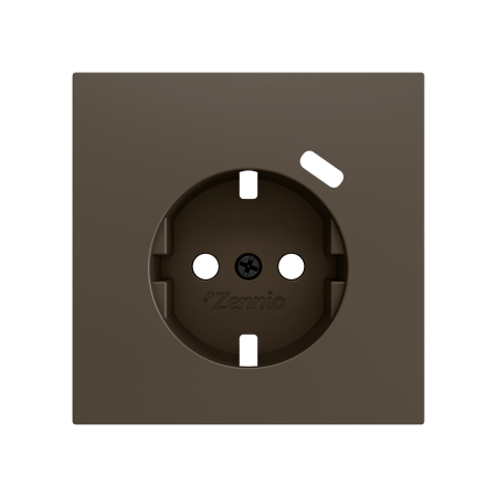 Zennio ZS70CSC1USM ZS70, Крышка розетки Schuko с разъемом USB C 70x70 мм, Мокко