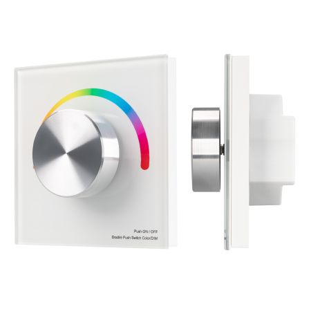 Arlight 033756 Панель SMART-P5-RGB-G-IN White (3V, Rotary, 2.4G) (Arlight, IP20 Пластик, 5 лет)