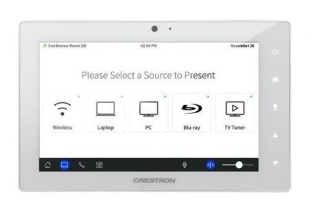 Crestron TSW-760-W-S 7-дюймовый сенсорный экран, белый гладкий