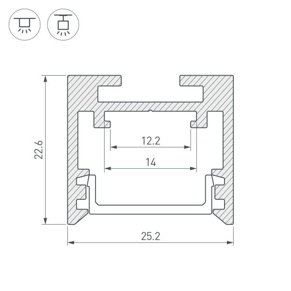 Оборудование Arlight 033737 Профиль SL-LINE-2522-2500 BLACK (Arlight, Алюминий) по выгодной цене. Купить в Москве со скидкой.