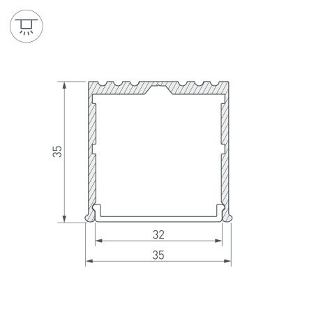 Оборудование Arlight 016138 Профиль ARH-POWER-W35-2000 ANOD (Arlight, Алюминий) по выгодной цене. Купить в Москве со скидкой.