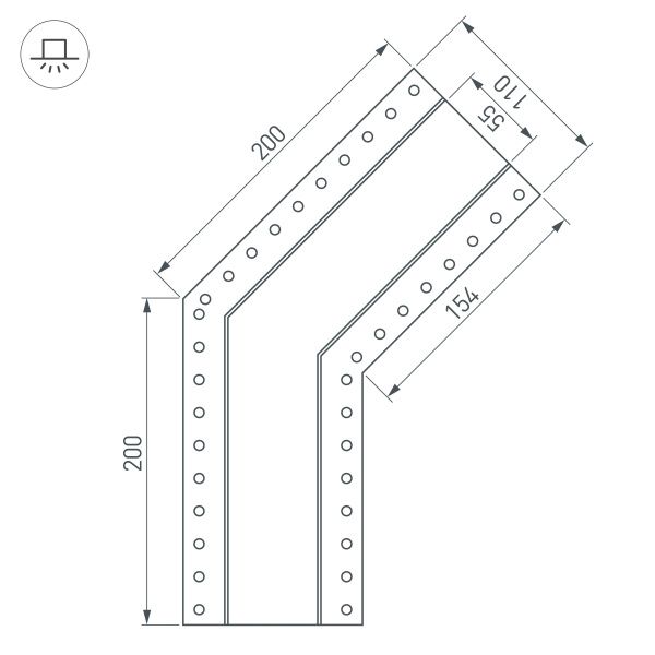 Оборудование Arlight 030129 Угол SL-LINIA55-FANTOM-135 (Arlight, Металл) по выгодной цене. Купить в Москве со скидкой.