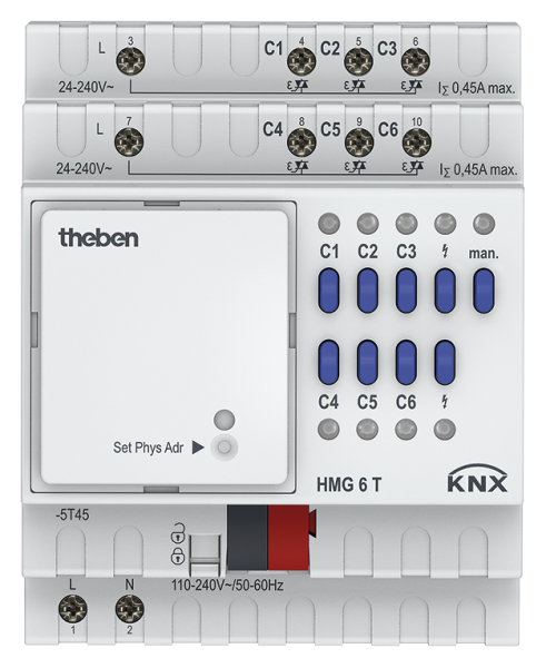 Оборудование Theben 4930240 6-ти канальный актуатор отопления. Линейка MIX2 HMG 6 T KNX по выгодной цене. Купить в Москве со скидкой.