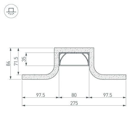 Оборудование Arlight 022263 Гипсокартонный Модуль ARL-SLOT-ROUND-80-2000 (ГКЛ 12.5мм) (Arlight, -) по выгодной цене. Купить в Москве со скидкой.