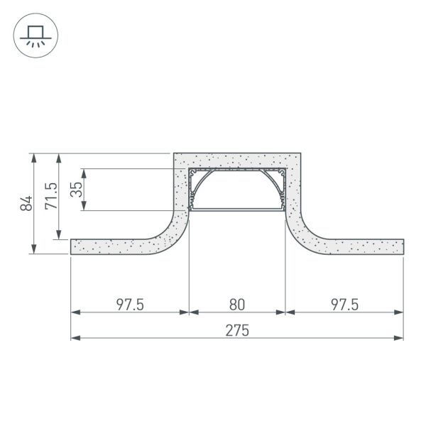 Оборудование Arlight 022263 Гипсокартонный Модуль ARL-SLOT-ROUND-80-2000 (ГКЛ 12.5мм) (Arlight, -) по выгодной цене. Купить в Москве со скидкой.