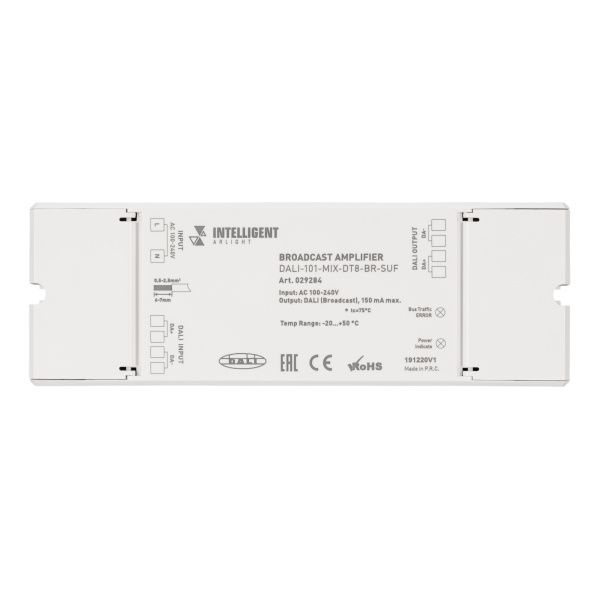 Оборудование Arlight 029284 INTELLIGENT ARLIGHT Усилитель DALI-101-MIX-DT8-BR-SUF (DALI bus, 230V) (IARL, -) по выгодной цене. Купить в Москве со скидкой.