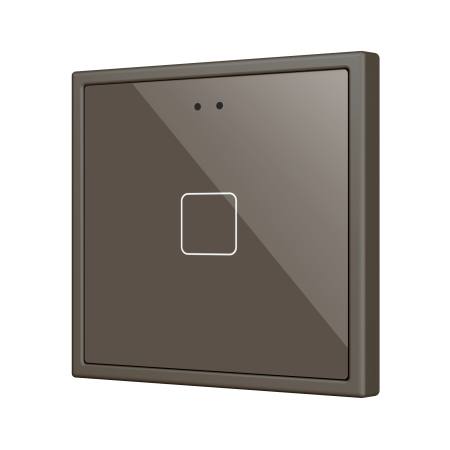 Zennio ZVIFR70X1M Выключатель сенсорный KNX Flat RGB 70 X1, 1 кнопка, 70x70, мокко