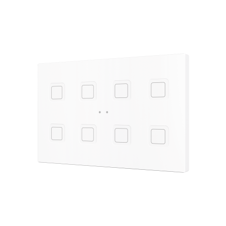 Zennio ZVITRXL8W Tecla RGB XL 8. PC-ABS Емкостная кнопка, 8 кнопок