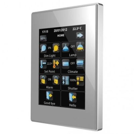 Zennio Z41 PRO/Панель KNX, ёмкостной сенсорный TFT экран 4.1 дюймов, IP-порт, цвет: Серебряный ZVI-Z41PRO-S