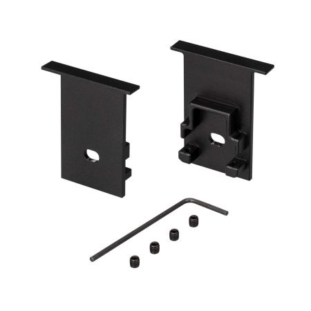 Arlight 031783 Заглушка SL-COMFORT-2542-F BLACK c отверстием (Arlight, Металл)