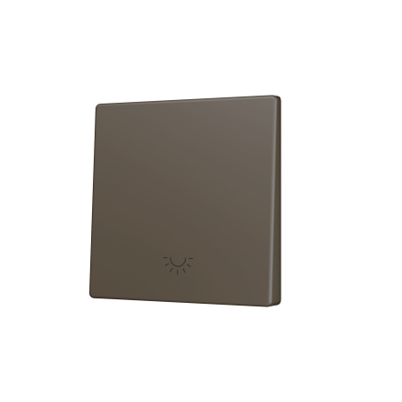 Zennio ZS55CSOFT11LM ZS55, Накладка для кнопки Simple KNX Soft 55x55 мм, Наклон вниз, Значок подсветки, Мокко