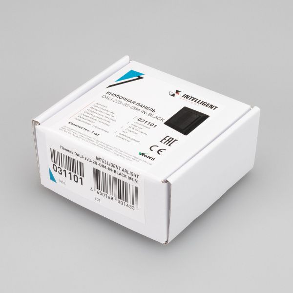 Оборудование Arlight 031101 INTELLIGENT ARLIGHT Панель DALI-223-2G-DIM-IN-BLACK (BUS) (IARL, -) по выгодной цене. Купить в Москве со скидкой.