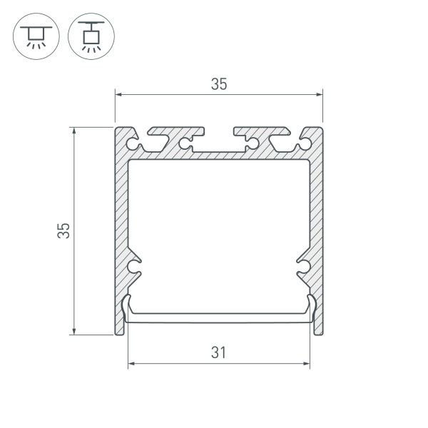 Оборудование Arlight 020462 Профиль с экраном SL-LINE-3535-2500 ANOD+OPAL (Arlight, Алюминий) по выгодной цене. Купить в Москве со скидкой.