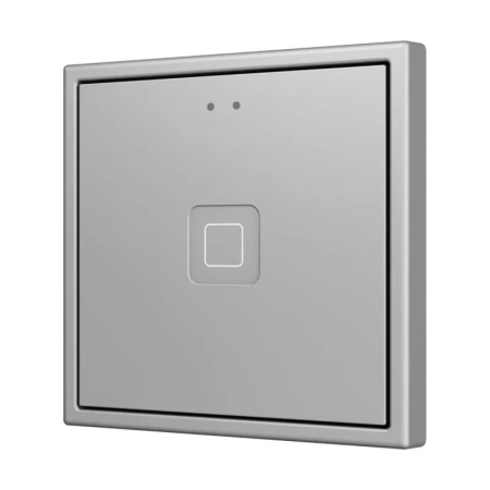 Zennio ZVITR55X1S Tecla RGB 55 X1. PC-ABS Емкостный сенсорный переключатель с RGB-подсветкой (55 x 55 мм), 1 кнопка, серебряный