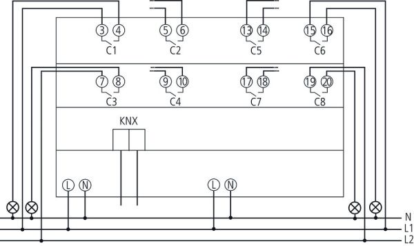 Оборудование Theben 4940215 Актуатор: 8 каналов реле С-Load с измерением тока FIX2 RM 8 I KNX по выгодной цене. Купить в Москве со скидкой.