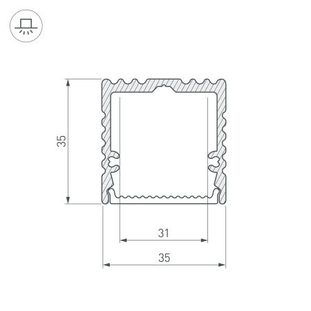 Оборудование Arlight 015949 Профиль с экраном ALU-POWER-W35S-2000 ANOD+FROST (Arlight, Алюминий) по выгодной цене. Купить в Москве со скидкой.